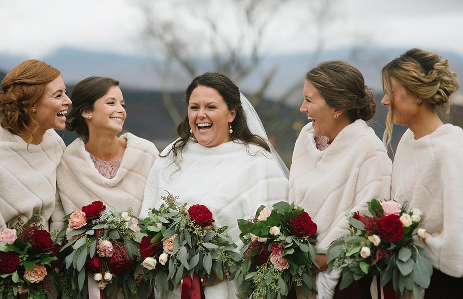 wedding pictures, mountain club on loon weddings, wedding venue in white mountains, bridesmaids, bride squad, happy wedding