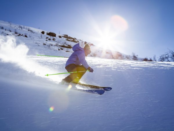 skiing, snowboarding, loon mountain, sunny, winter
