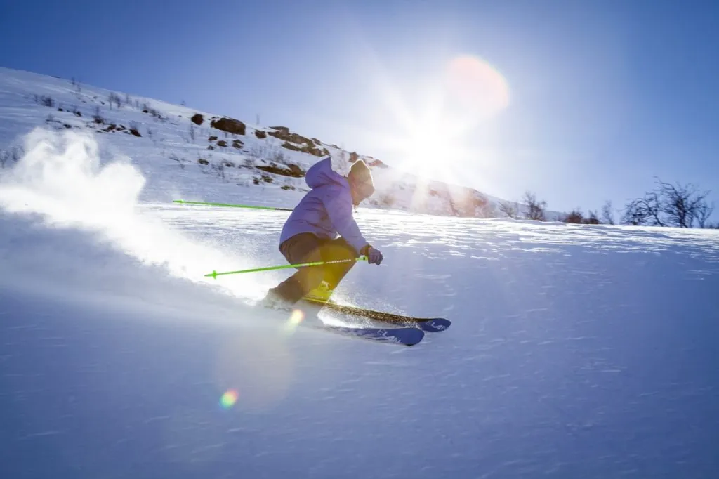 skiing, snowboarding, loon mountain, sunny, winter